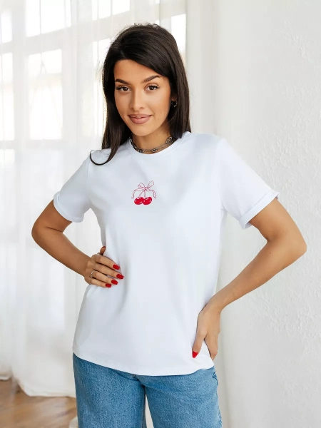 Футболка базовая хлопок с принтом больших размеров