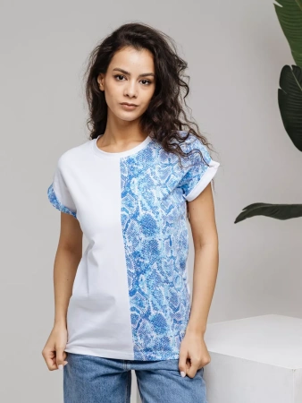 Футболка хлопок с принтом нарядная больших размеров