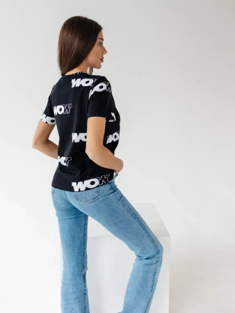 Футболка с принтом больших размеров новогодняя ФК561