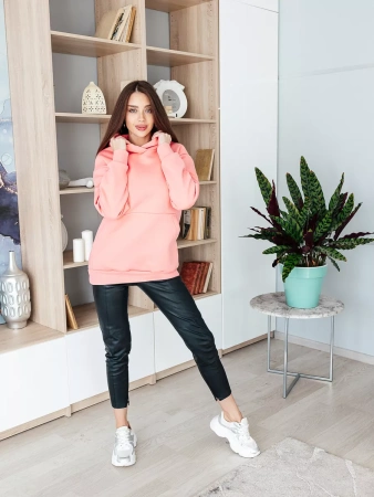 Однотонное худи с начесом