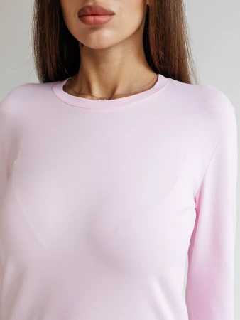 Лонгслив женский облегающий розовый дк540