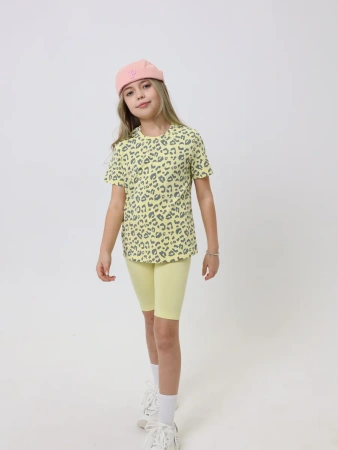 Футболка для девочки с принтом хлопок летняя пляжная