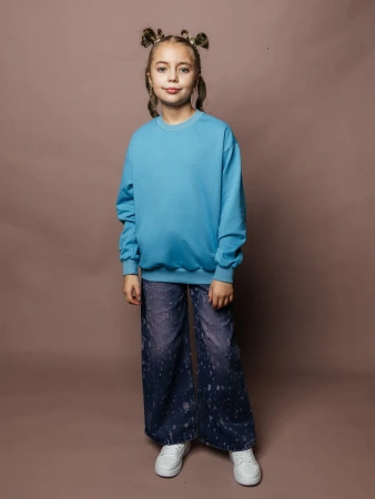 Свитшот для девочки оверсайз в школу подростковый лонгслив