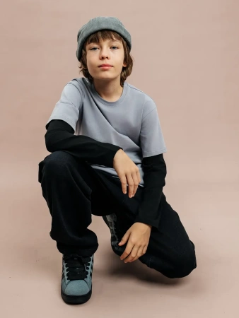 Лонгслив с двойным рукавом для подростка