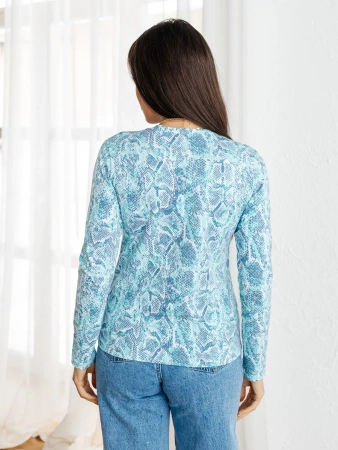 Лонгслив женский больших размеров с принтом дк571