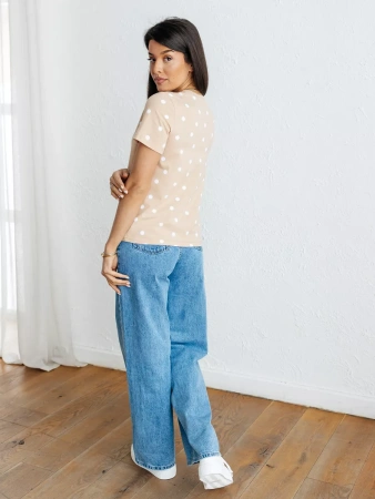 Футболка с принтом хлопок больших размеров новогодняя ФК561