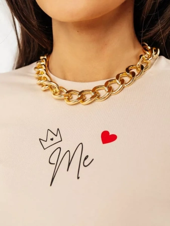 Лонгслив женский облегающий с принтом нарядный ДК589