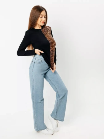 Лонгслив женский облегающий с принтом дк573