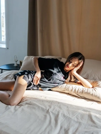 Пижама женская с шортами большие размеры хлопок