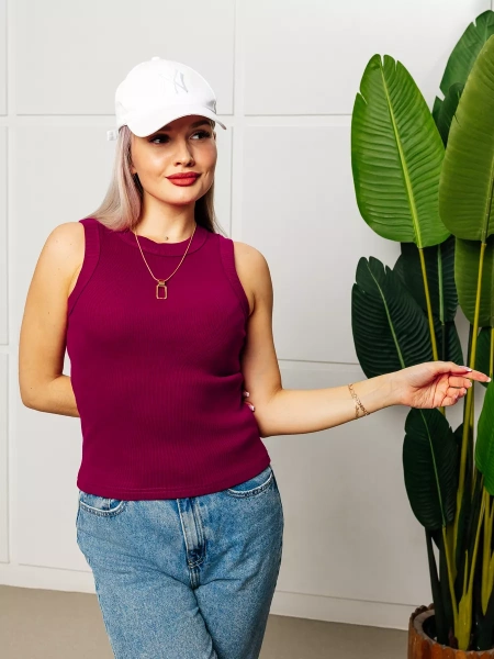 Топ под пиджак в рубчик спортивная майка МК558