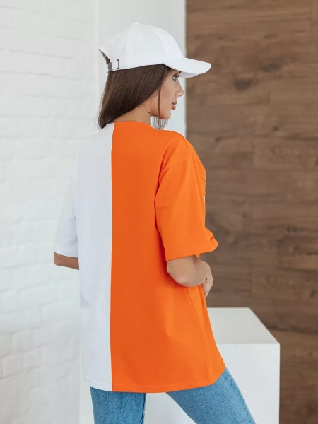 Футболка с принтом оверсайз больших размеров