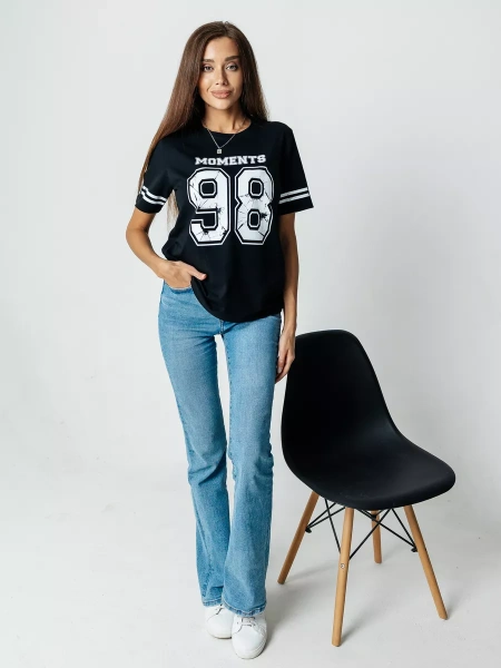 Футболка спортивная с принтом больших размеров хлопок