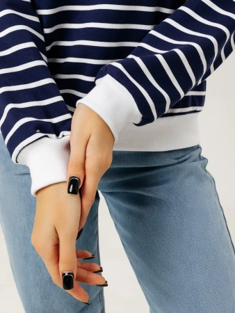 Кофта в полоску нарядная больших размеров джемпер