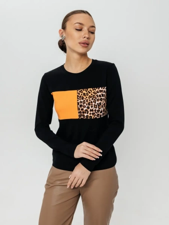 Лонгслив женский облегающий с принтом дк573