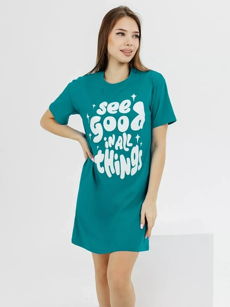 Ночная сорочка женская ночнушка хлопковая туника