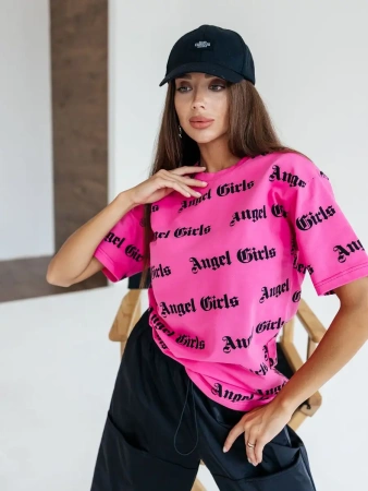 Футболка оверсайз с принтом большого размера