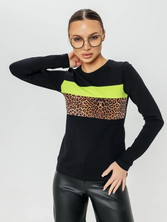 Лонгслив женский облегающий с принтом дк573