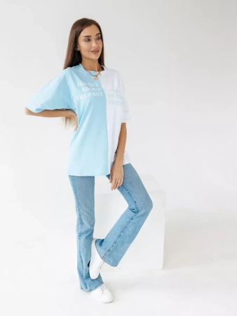 Футболка с принтом оверсайз больших размеров