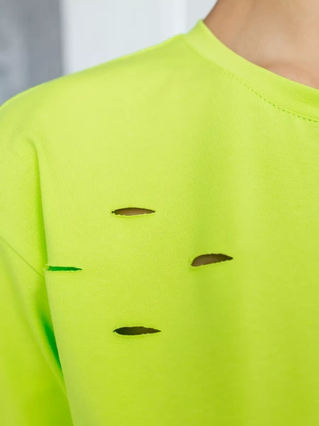 Футболка оверсайз большого размера с дырками