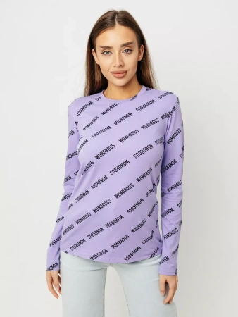 Лонгслив женский облегающий с принтом дк571