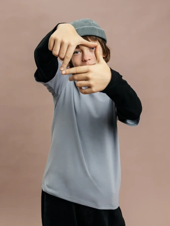 Лонгслив с двойным рукавом для подростка