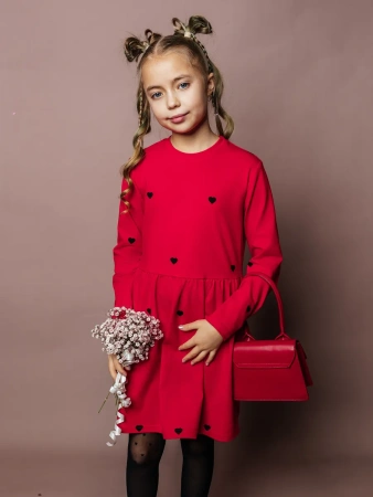 Платье для девочки с длинным рукавом яркое нарядное