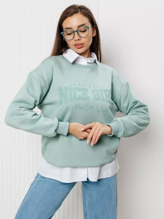 Свитшот женский толстовка больших размеров кофта ДФ579