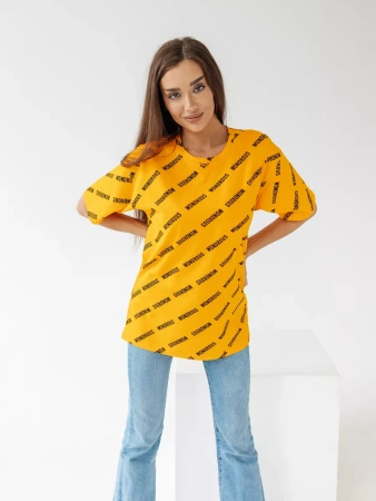 Футболка оверсайз с принтом большого размера