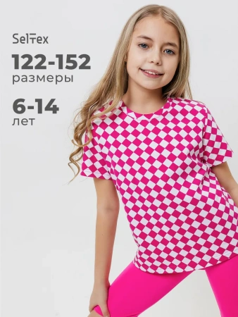 Футболка для девочки с принтом хлопок летняя пляжная