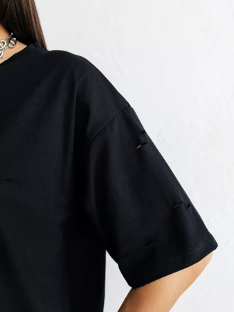 Футболка оверсайз большого размера с дырками