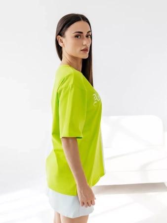 Футболка с принтом оверсайз больших размеров ФК531