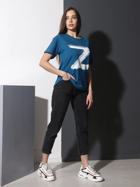 Футболка женская оверсайз с принтом Z