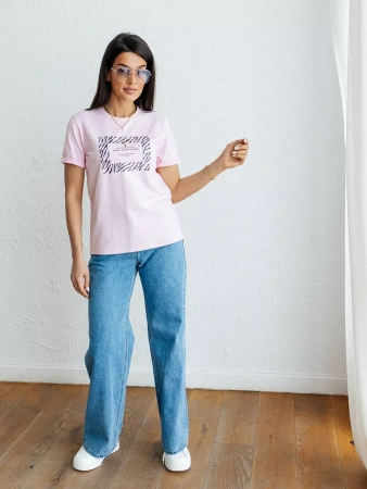 Футболка базовая хлопок с принтом больших размеров