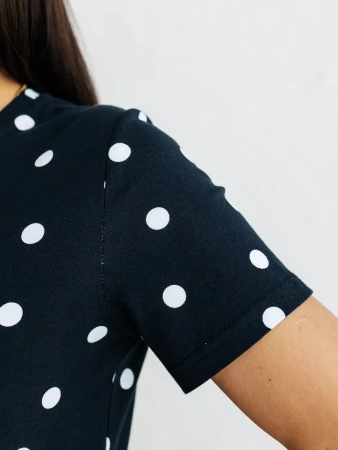 Футболка с принтом хлопок больших размеров новогодняя ФК561