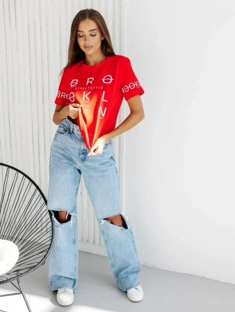 Футболка хлопок с принтом летняя больших размеров ФК562