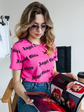 Футболка с принтом больших размеров новогодняя ФК561