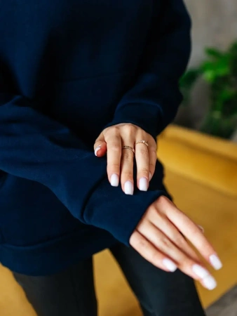 Однотонное худи с начесом