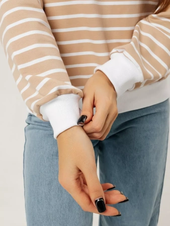 Кофта в полоску нарядная больших размеров джемпер