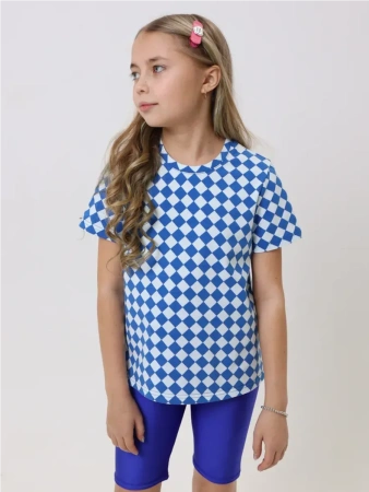 Футболка для девочки с принтом хлопок летняя пляжная