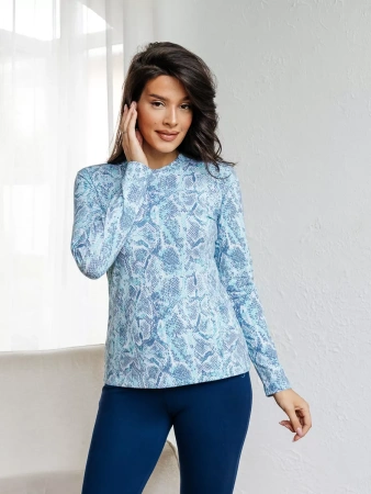 Лонгслив женский больших размеров с принтом дк571