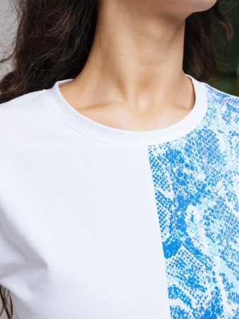 Футболка хлопок с принтом нарядная больших размеров