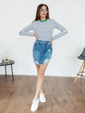 Лонгслив тельняшка большого размера джемпер