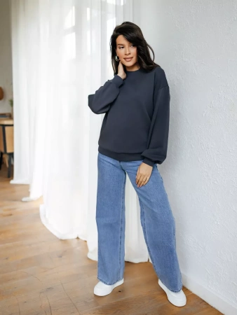 Свитшот женский оверсайз больших размеров ДФ545