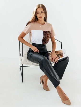 Футболка хлопок с принтом летняя больших размеров