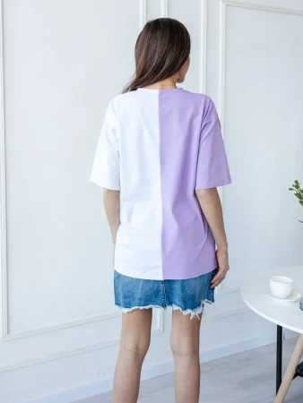 Футболка с принтом оверсайз больших размеров