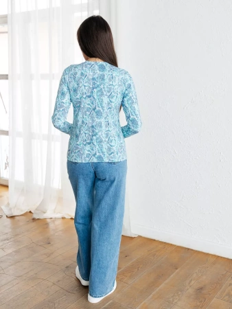 Лонгслив женский больших размеров с принтом дк571