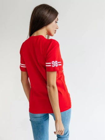 Футболка с принтом цифры больших размеров