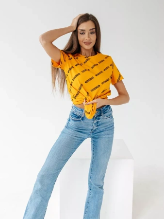 Футболка женская с принтом больших размеров ФК561