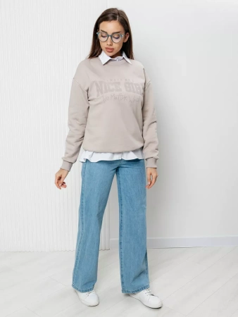 Свитшот женский толстовка больших размеров кофта ДФ579