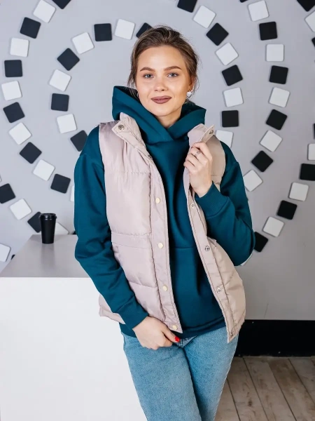 Однотонное худи с начесом